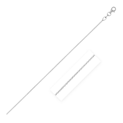 Bids.com Double Extendable Cable Chain in 14k White Gold (1.0mm) Necklaces White Smoke 18 / White Gold