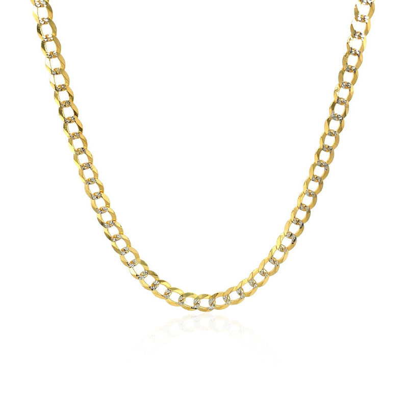 Bids.com 3.2 mm 14k Two Tone Gold Pave Curb Chain Necklaces White Smoke 16 / Two-Tone Gold,18 / Two-Tone Gold,20 / Two-Tone Gold,22 / Two-Tone Gold,24 / Two-Tone Gold
