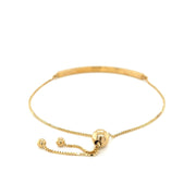 Bids.com 14k Yellow Gold Chain Bar Lariat Style Bracelet Bracelets White Smoke 9.25 / Yellow Gold
