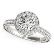 Bids.com 14k White Gold Milgrain Border Diamond Pave Engagement Ring (1 1/2 cttw) Rings White Smoke 3 / White Gold,3.5 / White Gold,4 / White Gold,4.5 / White Gold,5 / White Gold,5.5 / White Gold,6 / White Gold,6.5 / White Gold,7 / White Gold,7.5 / White Gold,8 / White Gold,8.5 / White Gold,9 / White Gold
