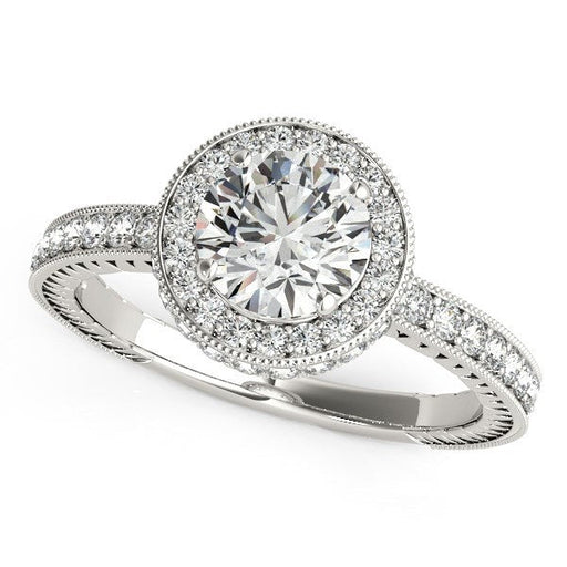 Bids.com 14k White Gold Milgrain Border Diamond Pave Engagement Ring (1 1/2 cttw) Rings White Smoke 3 / White Gold,3.5 / White Gold,4 / White Gold,4.5 / White Gold,5 / White Gold,5.5 / White Gold,6 / White Gold,6.5 / White Gold,7 / White Gold,7.5 / White Gold,8 / White Gold,8.5 / White Gold,9 / White Gold