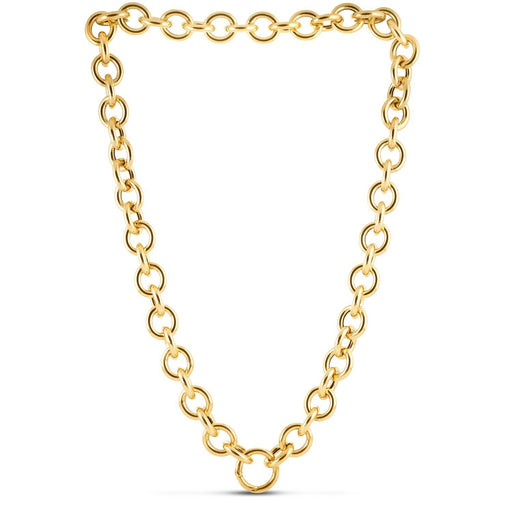Bids.com 14k Yellow Gold Round Link Chain Necklace Necklaces White Smoke 18 / Yellow Gold