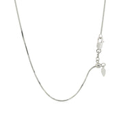 Bids.com 14k White Gold Adjustable Snake Chain 0.85mm Necklaces White Smoke 22 / White Gold,One / White Gold
