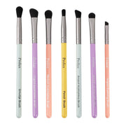 Prolux Cosmetics 7pc Deluxe Brush Set brush Gray Rainbow,Light Purple,Peach