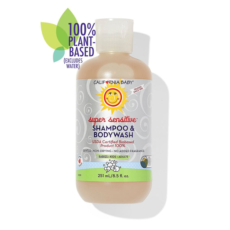 California Baby (No Fragrance) Super Sensitive™ Shampoo & Bodywash Shampoo & Bodywash White Smoke 8.5oz/251mL