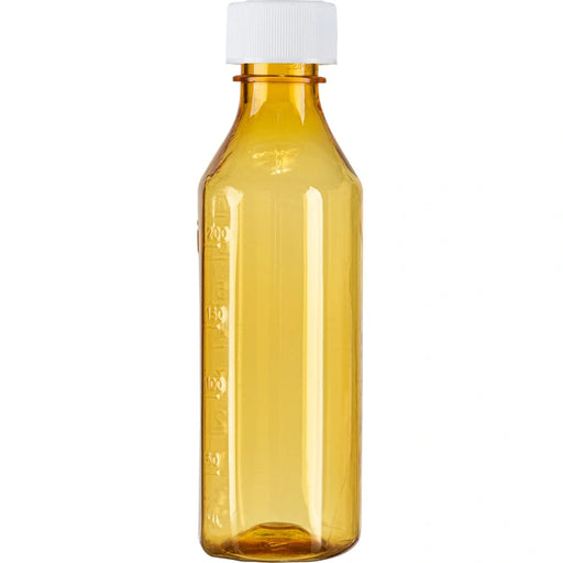 Colorsafe AMBER OVAL COLORSAFE BOTTLE, 4 OZ, WITH CAPS Medical Supplies White Smoke