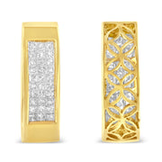 Bids.com 14K Yellow Gold 1/2 Cttw Invisible Set Princess Cut Diamond Vertical Bar Block Pendant 18" Necklace (H-I Color, SI2-I1 Clarity) Necklaces White Smoke Yellow.Gold / 18,White.Gold / 18