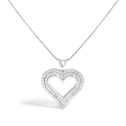 Bids.com .925 Sterling Silver 1.00 Cttw Diamond Heart 18" Pendant Necklace (I-J Color, I2-I3 Clarity) Necklaces White Smoke Rose.Sterling Silver / 18 / 1,Yellow.Sterling Silver / 18 / 1,White.Sterling Silver / 18 / 0.5,Yellow.Sterling Silver / 18 / 0.5,Rose.Sterling Silver / 18 / 0.5,White.Sterling Silver / 18 / 2,Yellow.Sterling Silver / 18 / 2,Rose.Sterling Silver / 18 / 2,W