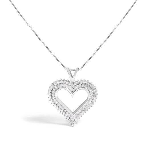 Bids.com .925 Sterling Silver 1.00 Cttw Diamond Heart 18" Pendant Necklace (I-J Color, I2-I3 Clarity) Necklaces White Smoke Rose.Sterling Silver / 18 / 1,Yellow.Sterling Silver / 18 / 1,White.Sterling Silver / 18 / 0.5,Yellow.Sterling Silver / 18 / 0.5,Rose.Sterling Silver / 18 / 0.5,White.Sterling Silver / 18 / 2,Yellow.Sterling Silver / 18 / 2,Rose.Sterling Silver / 18 / 2,W