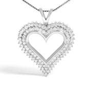 Bids.com .925 Sterling Silver 1.00 Cttw Diamond Heart 18" Pendant Necklace (I-J Color, I2-I3 Clarity) Necklaces White Smoke Rose.Sterling Silver / 18 / 1,Yellow.Sterling Silver / 18 / 1,White.Sterling Silver / 18 / 0.5,Yellow.Sterling Silver / 18 / 0.5,Rose.Sterling Silver / 18 / 0.5,White.Sterling Silver / 18 / 2,Yellow.Sterling Silver / 18 / 2,Rose.Sterling Silver / 18 / 2,W