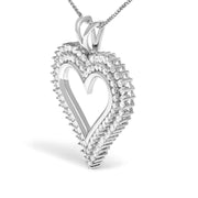 Bids.com .925 Sterling Silver 1.00 Cttw Diamond Heart 18" Pendant Necklace (I-J Color, I2-I3 Clarity) Necklaces White Smoke Rose.Sterling Silver / 18 / 1,Yellow.Sterling Silver / 18 / 1,White.Sterling Silver / 18 / 0.5,Yellow.Sterling Silver / 18 / 0.5,Rose.Sterling Silver / 18 / 0.5,White.Sterling Silver / 18 / 2,Yellow.Sterling Silver / 18 / 2,Rose.Sterling Silver / 18 / 2,W