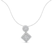 Bids.com 14K White Gold 1 cttw Diamond Pendant Necklace (H-I, I1-I2) Necklaces White Smoke White.Gold / 18