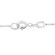 Bids.com 10k Rose Gold and Sterling Silver 1/10ct TDW Round Cut Diamond Interlocked Heart and Ribbon Pendant Necklace (H-I, I1-I2) Necklaces White Smoke WhiteRose.Sterling Silver / 18
