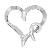 Bids.com .925 Sterling Silver Heart Shaped Pendant Necklace Necklaces White Smoke White.Sterling Silver / 18