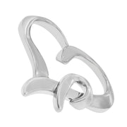 Bids.com .925 Sterling Silver Heart Shaped Pendant Necklace Necklaces White Smoke White.Sterling Silver / 18