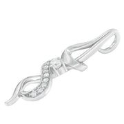 Bids.com Espira 10K White Gold 1/5 cttw Round Cut Diamond Swirl Pendant Necklace (J-K, I1-I2) Necklaces White Smoke White.Gold / 18