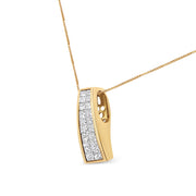 Bids.com 14K Yellow Gold 1 1/2 cttw Princess Cut Diamond Greek Column Pendant Necklace (G-H, VS1-VS2) Necklaces White Smoke Yellow.Gold / 18