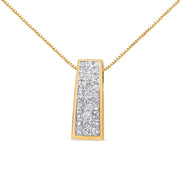 Bids.com 14K Yellow Gold 1 1/2 cttw Princess Cut Diamond Greek Column Pendant Necklace (G-H, VS1-VS2) Necklaces White Smoke Yellow.Gold / 18