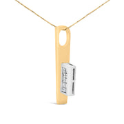 Bids.com 18K Yellow and White Gold 1 7/8 Cttw Princess Baguette Diamond Key Shaped 18" Pendant Necklace (H-I Color, SI1-SI2 Clarity) Necklaces White Smoke YellowWhite.Gold / 18