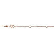 Bids.com 10K Rose Gold 1/3 Carat Round Brilliant-Cut Diamond Modern Bezel-Set Solitaire 16"-18" Pendant Necklace (H-I Color, SI2-I1 Clarity) Necklaces White Smoke Rose.Gold / 18
