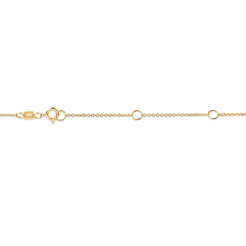 Bids.com 10K Yellow Gold 1/2 Carat Round Brilliant-Cut Diamond Modern Bezel-Set Solitaire 16"-18" Pendant Necklace (H-I Color, SI2-I1 Clarity) Necklaces White Smoke Yellow.Gold / 18