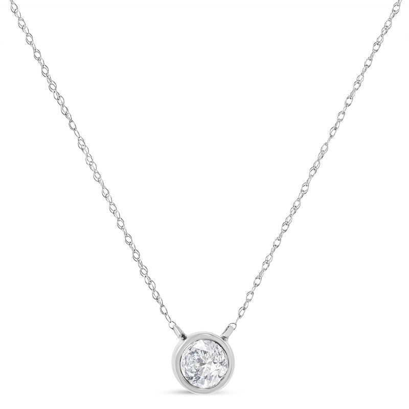 Bids.com .925 Sterling Silver 1/10 Cttw Round-Cut Diamond Bezel 18" Pendant Necklace (J-K Color, I1-I2 Clarity) Necklaces White Smoke Yellow.Sterling Silver / 18 / 0.5,Rose Plated .925 Sterling Silver / 18 / 0.1,Yellow.Sterling Silver / 18 / 0.2,Rose.Sterling Silver / 18 / 0.2,Yellow.Sterling Silver / 18 / 0.33,Sterling Silver / 18 / 0.05,Rose Plated .925 Sterling Silver / 18 / 0.01,Whi