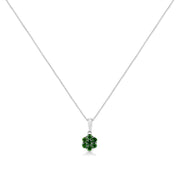 Bids.com .925 Sterling Silver 1/2 Cttw Prong Set Treated Green Diamond Floral Cluster 18" Pendant Necklace (Green Color, I1-I2 Clarity) Necklaces White Smoke Yellow Diamond / 0.25 / White,Yellow Diamond / 0.25 / Yellow,Green Diamond / 0.25 / White,Yellow Diamond / 0.5 / White,Green Diamond / 0.5 / White