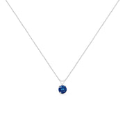 Bids.com 10K White Gold 1/4 Cttw Round Brilliant Cut Lab Grown Blue Diamond 4-Prong Solitaire Pendant Necklace (Blue Color, VS2-SI1 Clarity) - 18" Necklaces White Smoke White.Gold / 18 / Blue Diamond,White.Gold / 18 / Pink Diamond