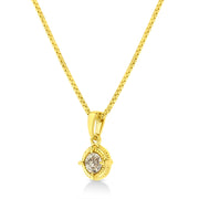 Bids.com 14K Yellow Gold Plated .925 Sterling Silver 1/2 Cttw Brilliant Round Cut Diamond Solitaire Milgrain 18" Pendant Necklace (K-L Color, I2-I3 Clarity) Necklaces White Smoke Yellow.Sterling Silver / 18 / 0.33,Yellow.Sterling Silver / 18 / 0.75,Yellow.Sterling Silver / 18 / 0.5,Yellow.Sterling Silver / 18 / 0.2