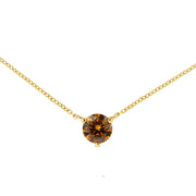 Bids.com 14K Yellow Gold 1/2 Cttw Martini Set Lab Grown Yellow Diamond Solitaire 18" Pendant Necklace (Yellow Color, VS2-SI1 Clarity) Necklaces White Smoke Yellow.Gold / 18