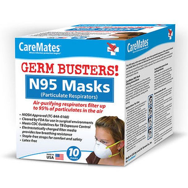 CareMates CareMates Germ Busters! N95 Masks Masks White Smoke