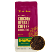 Teeccino Chocolate Peppermint Chicory Herbal Coffee Herbal Coffee Black 11 ounce ground