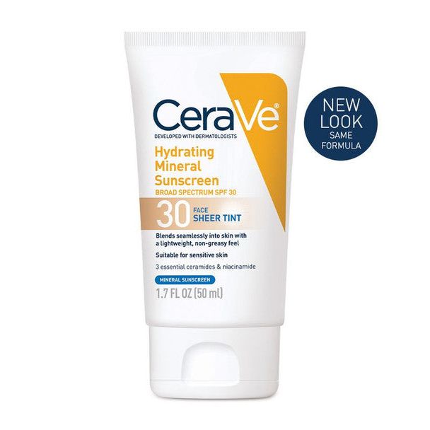 Cerave Cerave Hydrating Tinted Mineral Sunscreen SPF 30, 1.7 Oz Sunscreen White Smoke