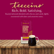 Teeccino Almond Amaretto Chicory Herbal Coffee Herbal Coffee Brown 11 ounce ground,5lb ground,Trial Size