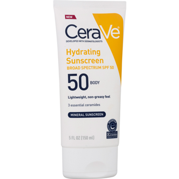 Cerave Cerave Hydrating Mineral Sunscreen Body Lotion - SPF 50 - 5 Fl Oz Personal Care Lavender