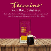 Teeccino Hazelnut Chicory Herbal Coffee Herbal Coffee Brown 11 ounce ground,500g ground,5lb ground,Trial Size