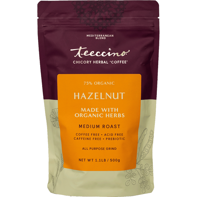 Teeccino Hazelnut Chicory Herbal Coffee Herbal Coffee Dark Slate Gray 500g ground