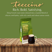 Teeccino French Roast Chicory Herbal Coffee Herbal Coffee Olive Drab 11 ounce ground,500g ground,5lb ground,Trial Size