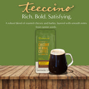 Teeccino French Roast Chicory Herbal Coffee Herbal Coffee Olive Drab 11 ounce ground,500g ground,5lb ground,Trial Size