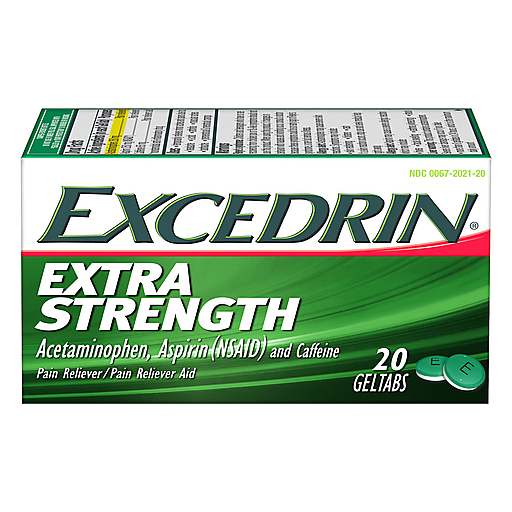 Excedrin Excedrin Pain Reliever/Pain Reliever Aid, Extra Strength, Geltabs Health & Beauty White Smoke