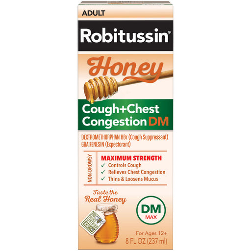 Robitussin Robitussin® Maximum Strength Honey Cough + Chest Congestion DM (8 fl oz) Honey Bisque