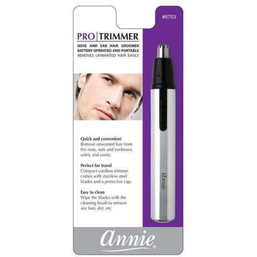 Annie Annie Pro Trimmer Nose And Ear Hair Groomer Battery Operated 5753 Hair Removal White Smoke