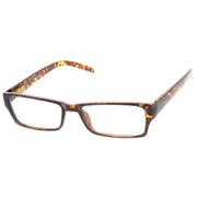 zeroUV Optical RX Modern Rectangular Basic Frame Clear Lens Glasses 8031 Glasses White Smoke Black,Tortoise