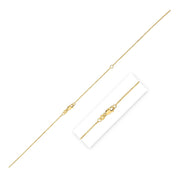 Bids.com Double Extendable Bead Chain in 14k Yellow Gold (1.00 mm) Necklaces White Smoke 18 / Yellow Gold