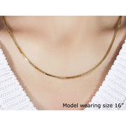 Bids.com 1.6mm 14K Yellow Gold Classic Box Chain Necklaces Tan 18 / Yellow Gold,20 / Yellow Gold,22 / Yellow Gold,24 / Yellow Gold,30 / Yellow Gold