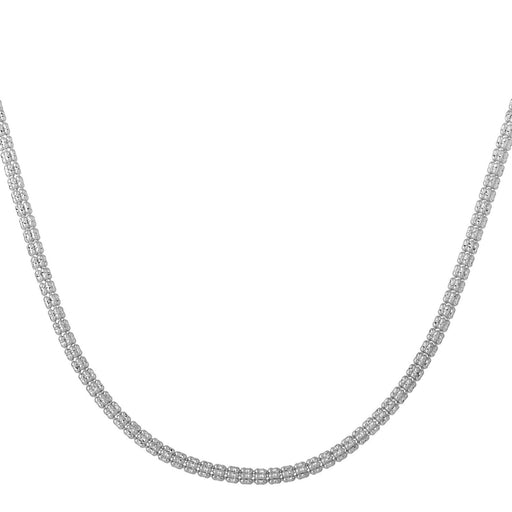 Bids.com Ice Barrel Chain in 14k White Gold (3.10 mm) Necklaces White Smoke 16 / White Gold,18 / White Gold,20 / White Gold,22 / White Gold,24 / White Gold