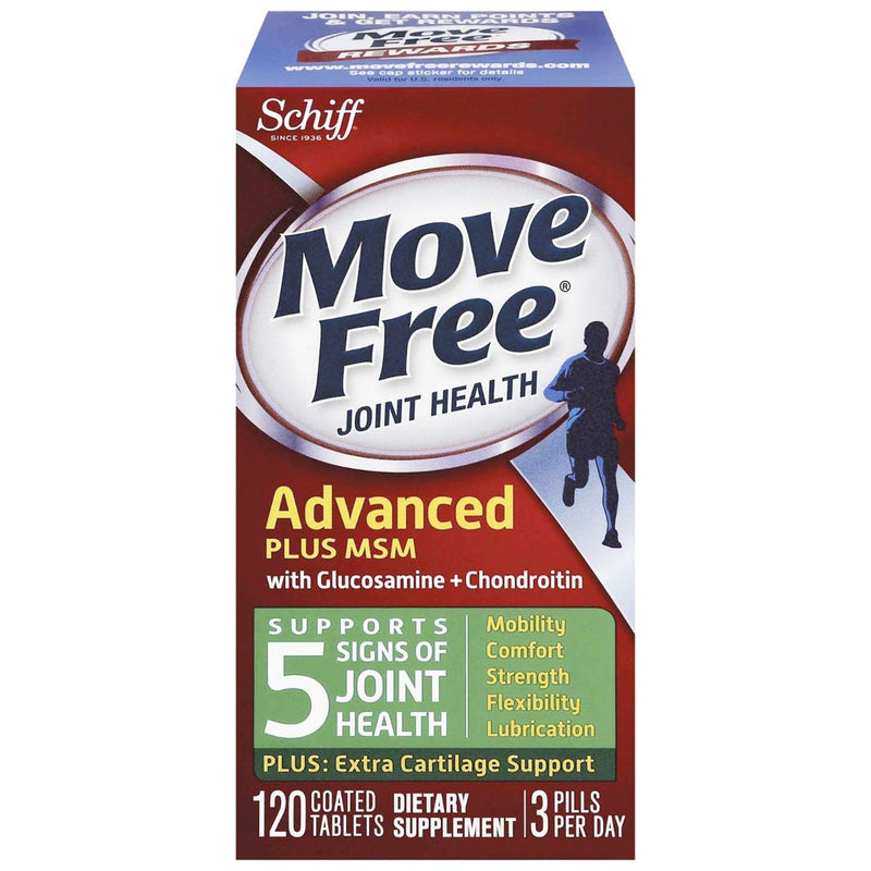 Move Free Move Free Joint Health Advanced Plus MSM Coated Tablets Vitamins & Supplements White Smoke