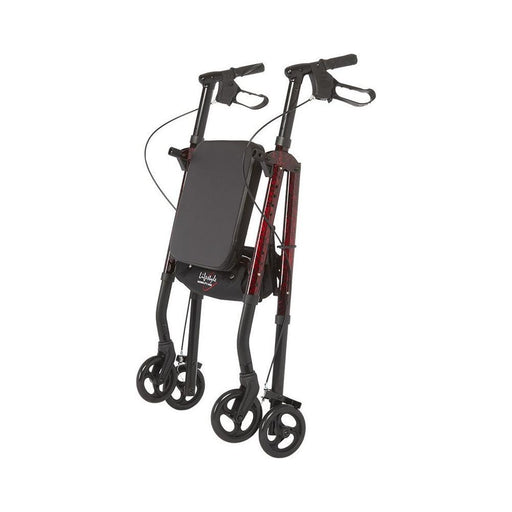 RIO Medical Supplies Rhythm Healthcare Aluminum 4 Wheel Rollator with Universal Height Adjustment White Smoke