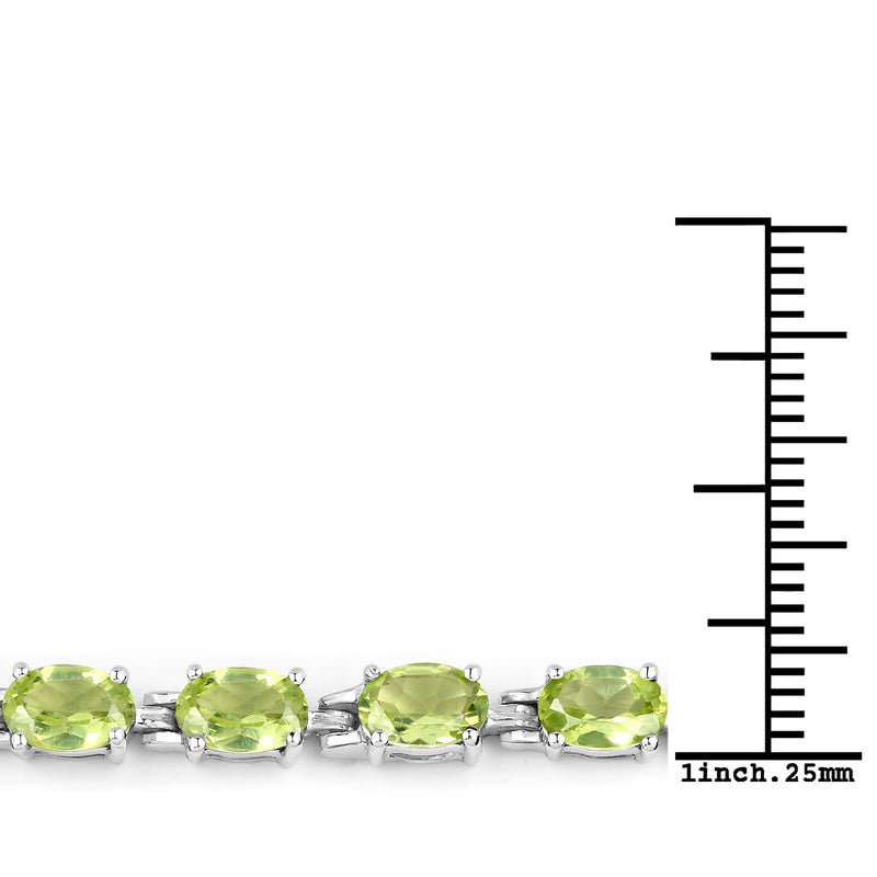 Bids.com 8.61 Carat Genuine Peridot .925 Sterling Silver Bracelet Bracelets White Smoke size 7.25,size 8.25,size 5.50,size 6.75,size 6.25,size 7.50,size 7.00