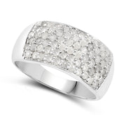 Bids.com 1.21 Carat Genuine White Diamond .925 Sterling Silver Ring Rings White Smoke size 8.00,size 6.00,size 7.00,size 9.00,size 5.00